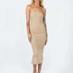 Princess Polly Ethan Strapless Midi Dress Beige -Modeoryx Sales Store 2 modelinfo emma leigh us4 6772c841 3bd3 4761 bc46 bf9ffea5c450