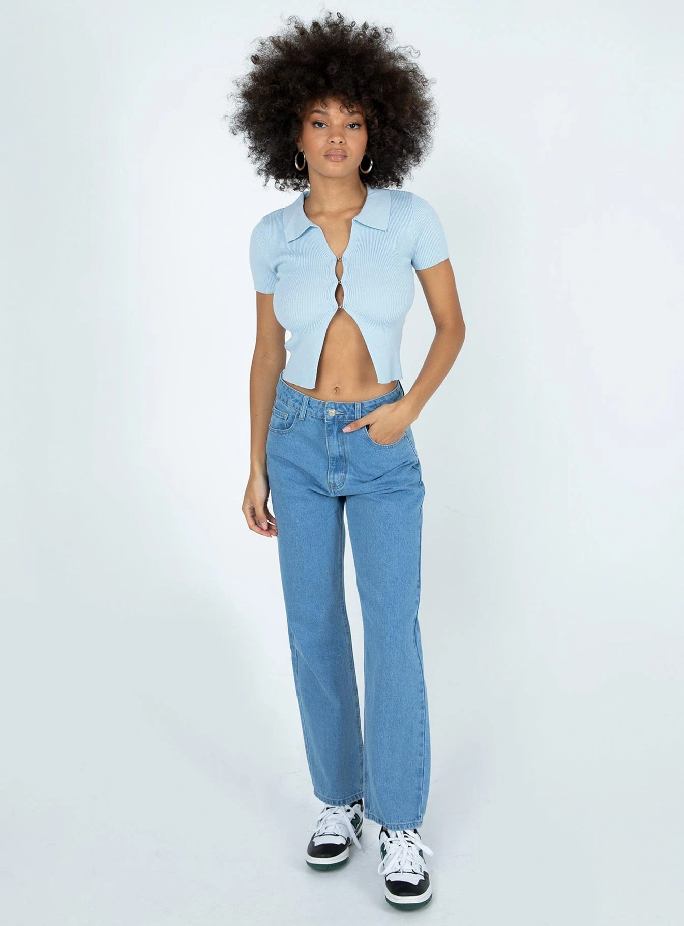 Princess Polly Clayton Top Blue 2 Princess Polly Clayton Top Blue - Image 2