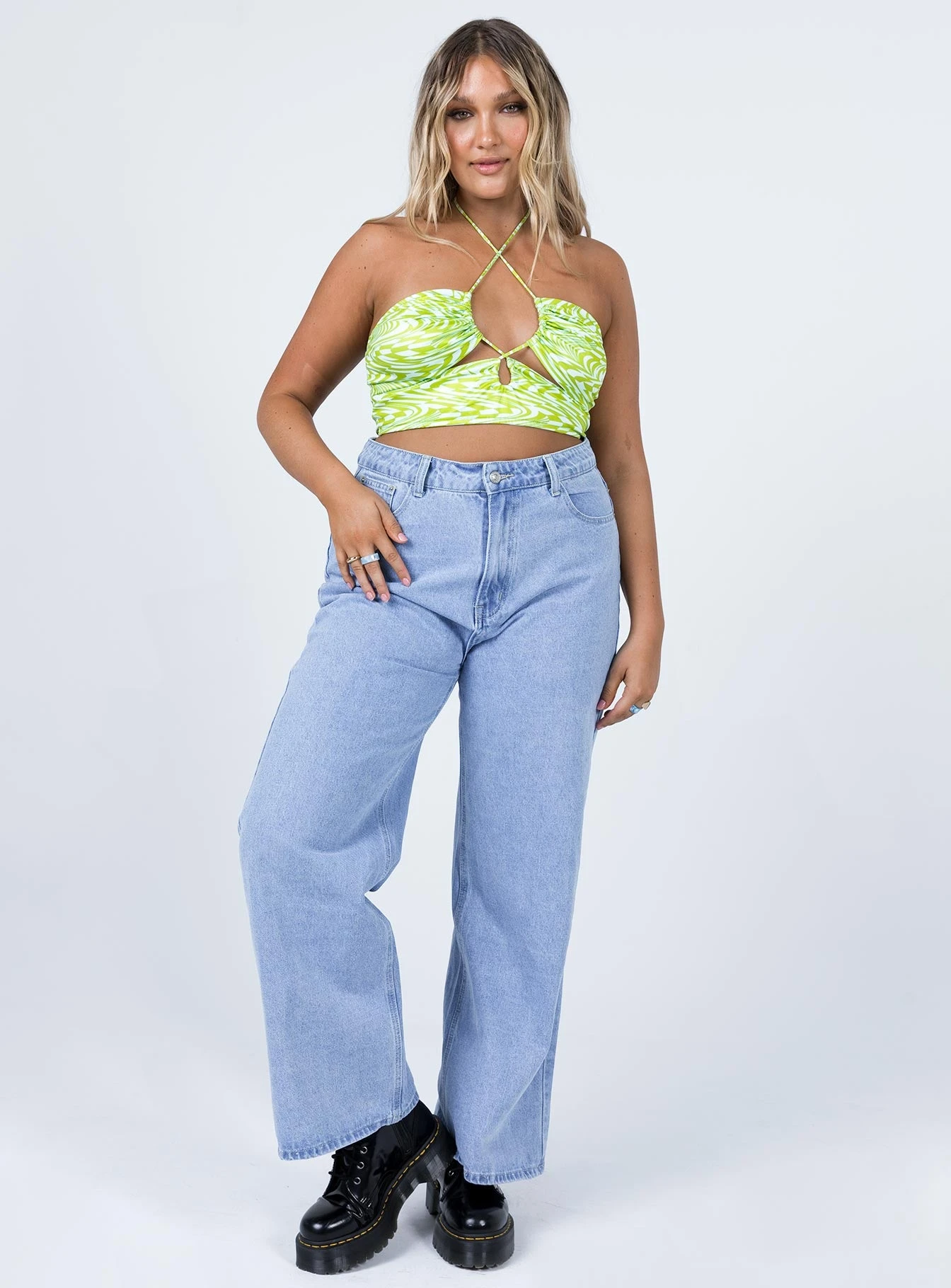 Princess Polly Farah Top Green 2 Princess Polly Farah Top Green - Image 2