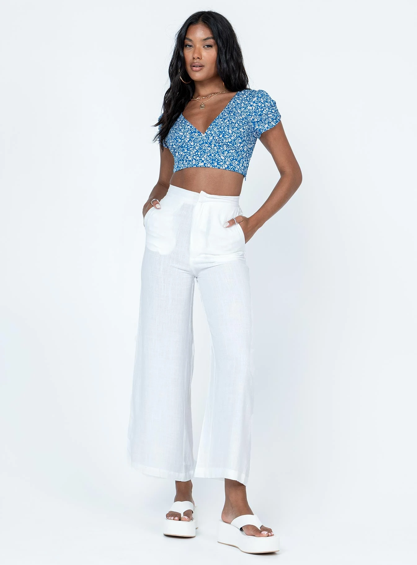 Princess Polly Simona Pants White 6 Princess Polly Simona Pants White - Image 6