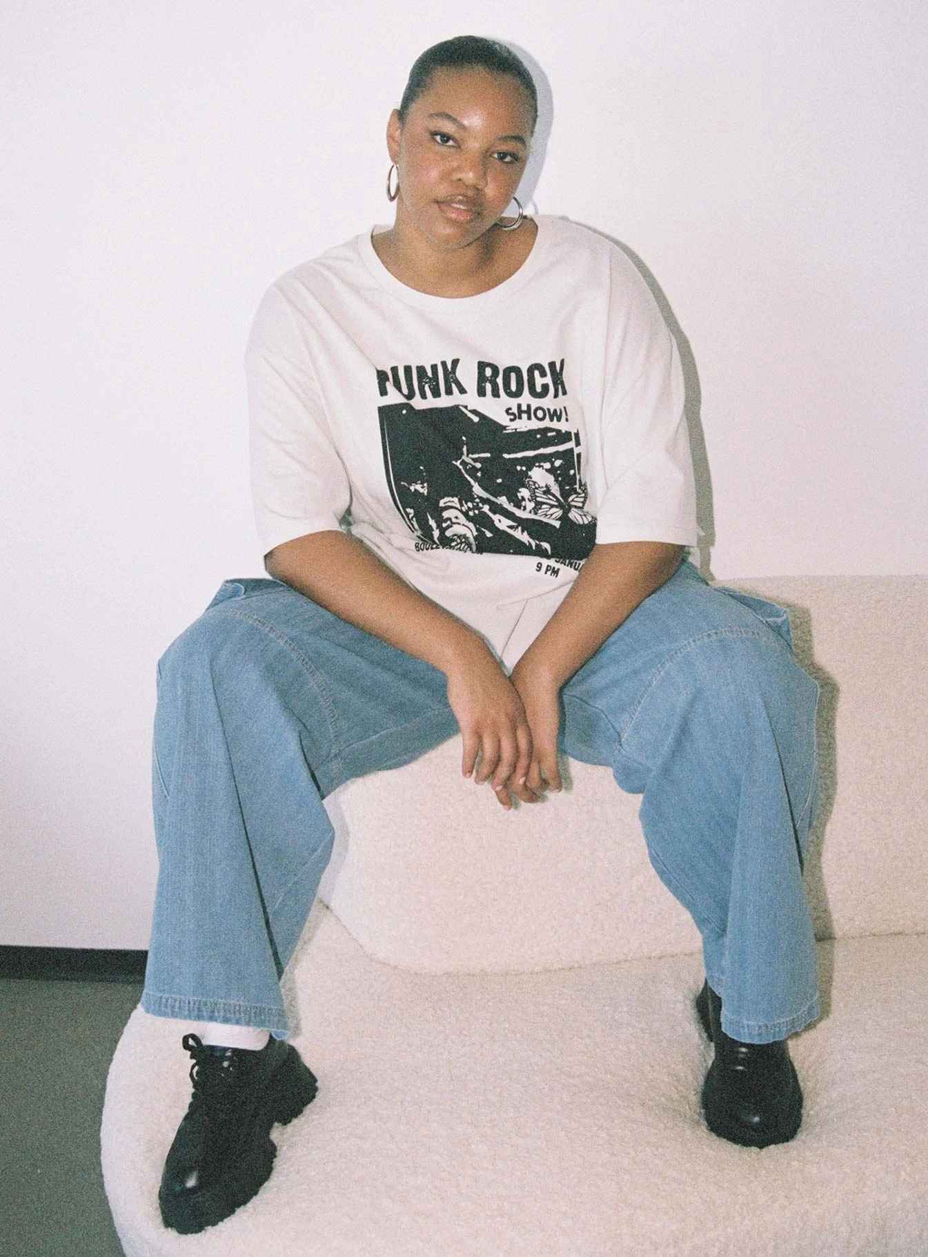 Punk Rock Show Oversized Tee Grey Curve 2 Punk Rock Show Oversized Tee Grey Curve - Image 2