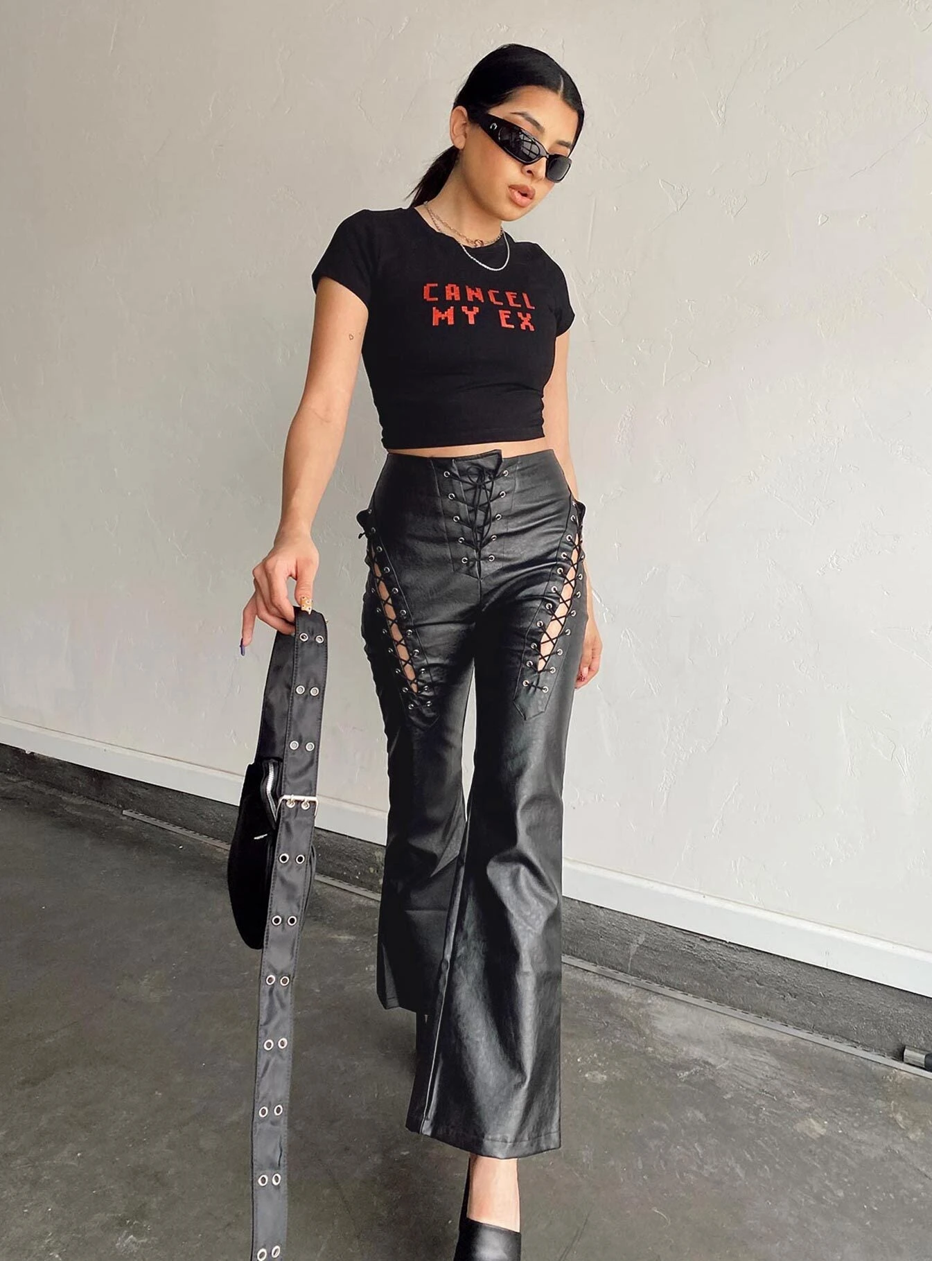 Princess Polly Harvey PU Pants Black 6 Princess Polly Harvey PU Pants Black - Image 6