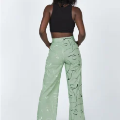 Princess Polly Face It Pants Green -Modeoryx Sales Store 2O0A0009