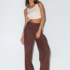 Princess Polly Ayla Linen Pants Chocolate Brown -Modeoryx Sales Store 2 d5574894 055e 45de 98f7 78187e4702b7