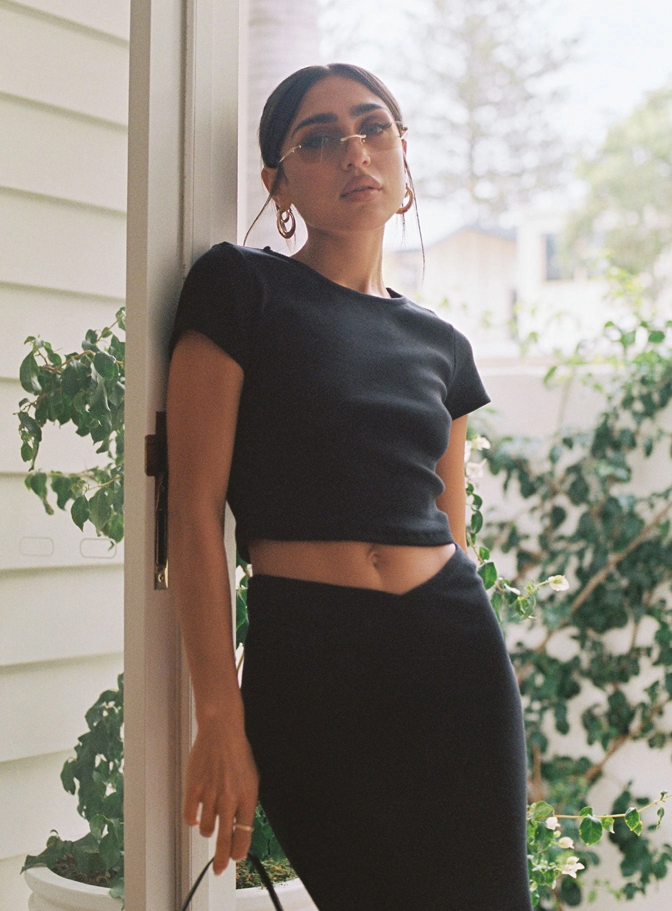 Classic Crop Tee Black Tall 1 Classic Crop Tee Black Tall