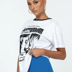 Comic Book Ringer Tee White -Modeoryx Sales Store 3 modelinfo Alexis us2 adcfb358 40f5 4530 873a 578df6dc58ce