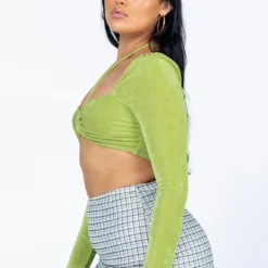 Princess Polly Loriella Ring Detail Long Sleeve Top Green -Modeoryx Sales Store 3 modelinfo Alicia US10 8ca0728a d15a 462d b384 5804e554c459
