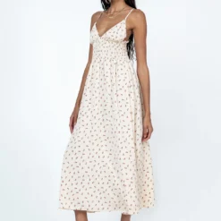 Princess Polly Roza Midi Dress Beige -Modeoryx Sales Store 3 modelinfo Ayanna us2 fae29d66 fc41 4415 8bf4 10ca77a81c23