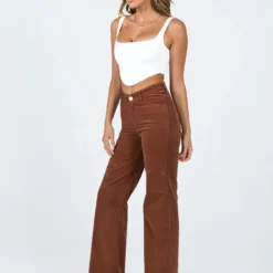 Princess Polly Sorcha Pants Brown 6 Princess Polly Sorcha Pants Brown -Modeoryx Sales Store 3 modelinfo Casey us4