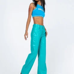 Princess Polly Johnson PU Pants Teal -Modeoryx Sales Store 3 modelinfo Feturi us2 801eb055 7319 4ff0 aa49 f5c8d6b78bff