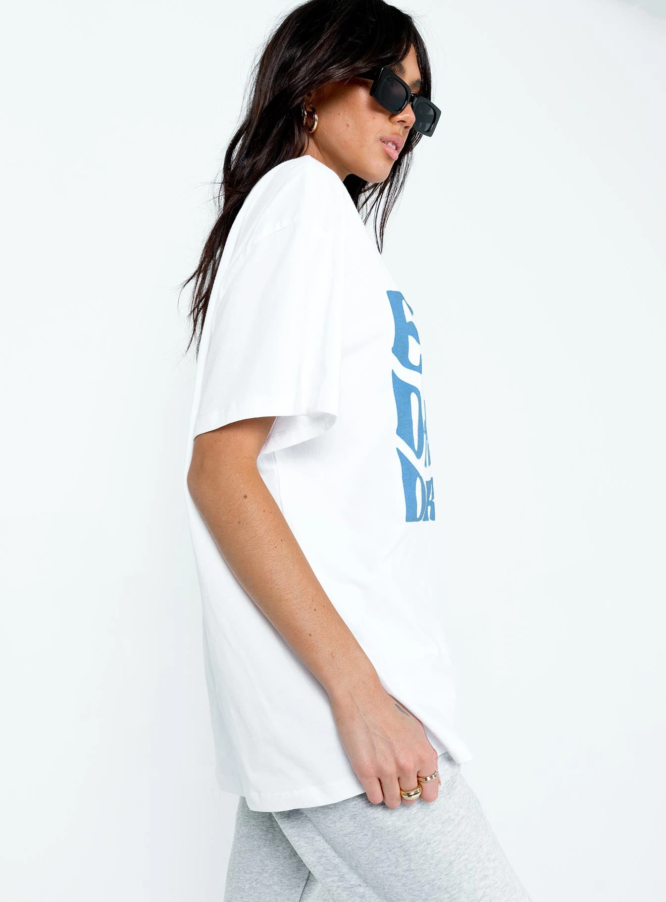 Every Day Oversize Tee White 4 Every Day Oversize Tee White - Image 4