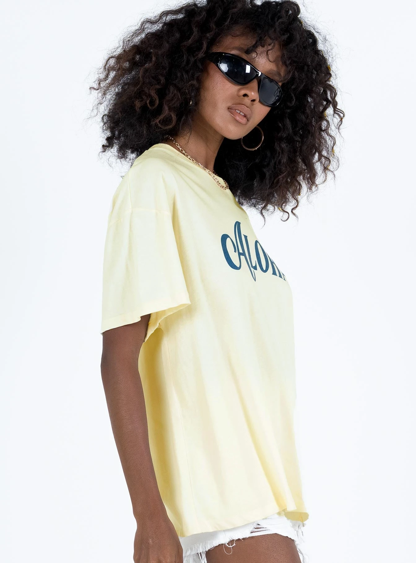Aloha Oversized Tee Ivory 4 Aloha Oversized Tee Ivory - Image 4