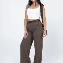 Princess Polly Archer Pants Dark Brown -Modeoryx Sales Store 3 modelinfo alicia us8 2c5728b8 eb57 4a95 97de 4f163c727ec1