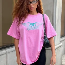 Aerosmith Oversized Tee Pink -Modeoryx Sales Store 3 modelinfo ashley us2 e4c04897 456e 442b 8bc0 6f1702117f18