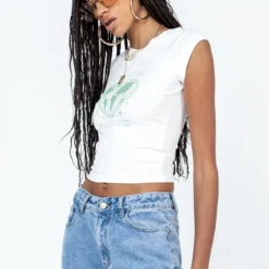 Princess Polly Peace And Love Longline Tee White -Modeoryx Sales Store 3 modelinfo ayaana us2 9c366495 498a 4095 9481 4b847b03060b