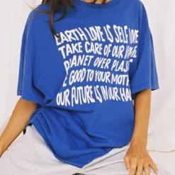 Organic Be Kind Charity Oversized Tee Blue -Modeoryx Sales Store 3 modelinfo camelia us2 a940584b ab8d 4cfa b5e6 a107512bf33c