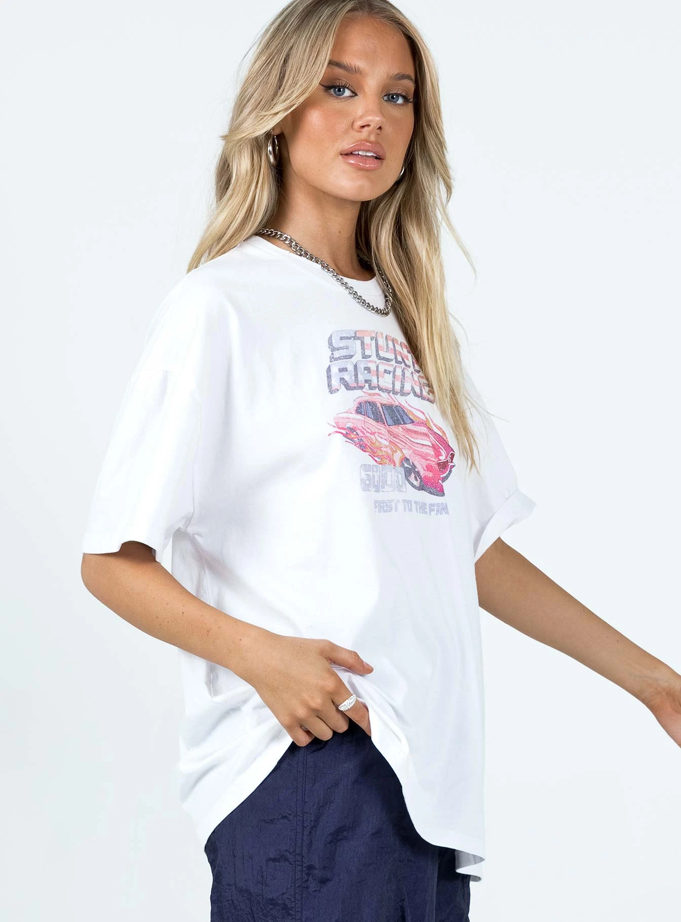 Stunt Racer Tee Ivory 4 Stunt Racer Tee Ivory - Image 4