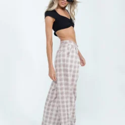 Mulholland Pants Beige Plaid -Modeoryx Sales Store 3 modelinfo elly us2 d77a8e8e 7c69 4035 853b 7816213d100d