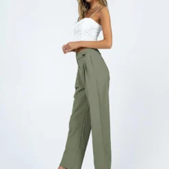 Princess Polly Katy Asymmetric Pants Green -Modeoryx Sales Store 3 modelinfo fiona us2 0b6bfde8 4020 4b57 81d9 2e8cc468b465