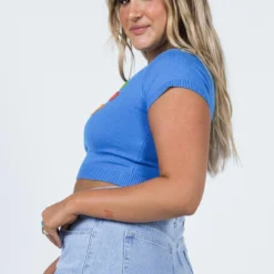 Princess Polly Sunshine On A Rainy Day Knit Top Blue -Modeoryx Sales Store 3 modelinfo jasmin us8 43476416 2560 4f98 955f 309fc2f1ed1b