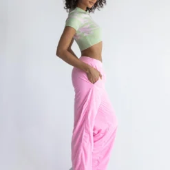 Princess Polly Josephine Knit Top Green / Pink -Modeoryx Sales Store 3 modelinfo juliette us2 3