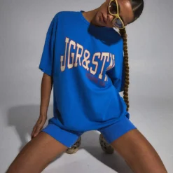 JGR & STN Home Run Oversized Tee Blue -Modeoryx Sales Store 3 modelinfo kinsey us2 7f17b794 44e2 42a4 aa4e 8e8ee6ec82f0