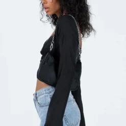 Princess Polly Afflect Long Sleeve Top Black -Modeoryx Sales Store 3 modelinfo kristen us2 8a9b1221 6216 472d 9903 c0a9ecb2160e