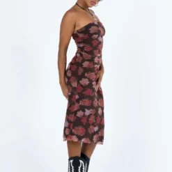 Princess Polly Laren Midi Dress Red / Black -Modeoryx Sales Store 3 modelinfo lola us4 21a88230 9f5f 40f5 b87d cf893381d21b