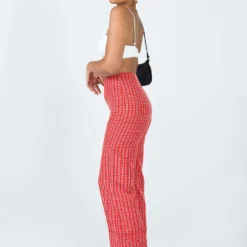 Princess Polly Euros Pants Red Tartan -Modeoryx Sales Store 3 modelinfo sarah us4 234171ab 50f7 472c a1ab 642056d66b2d