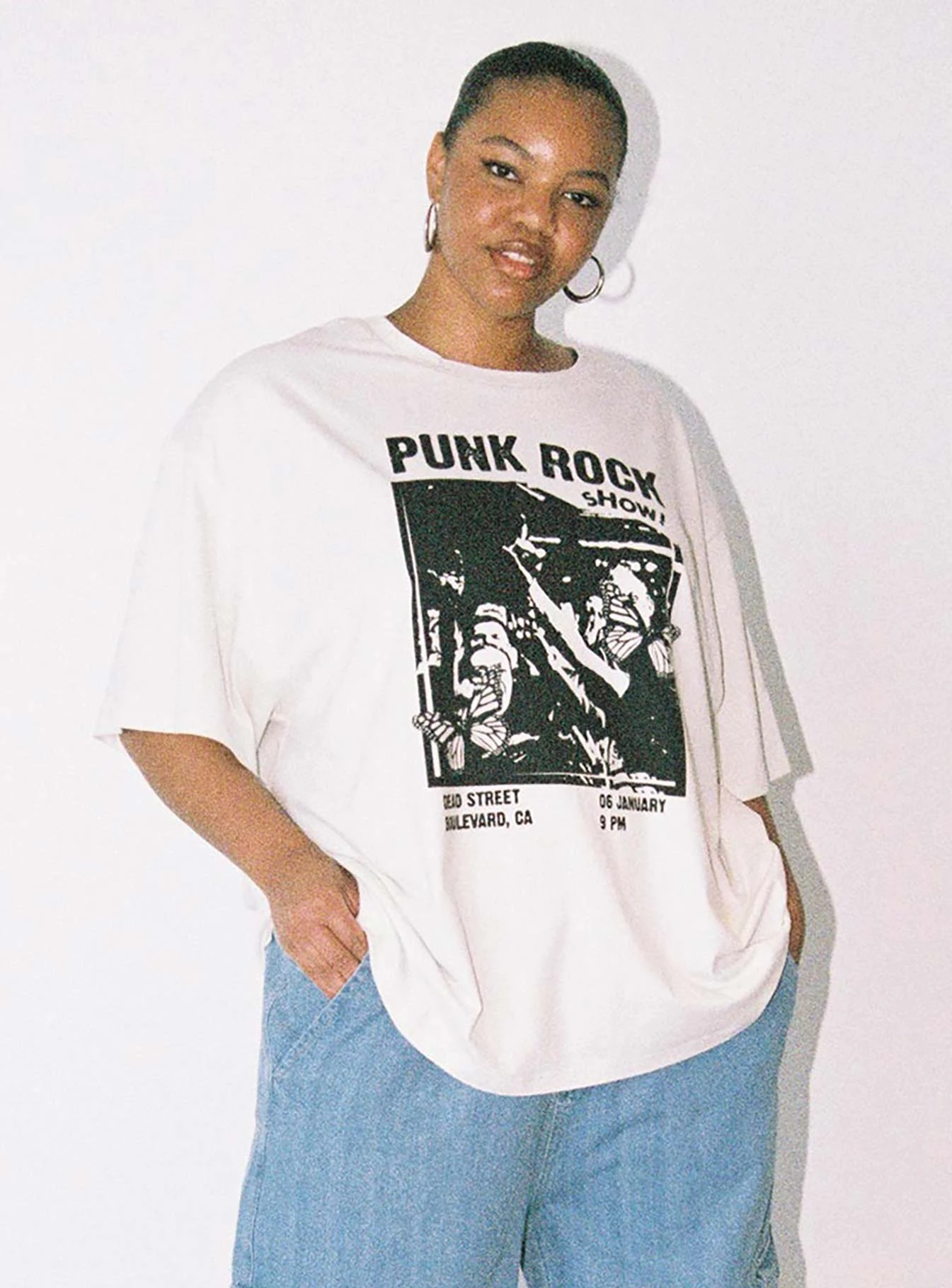 Punk Rock Show Oversized Tee Grey Curve 3 Punk Rock Show Oversized Tee Grey Curve - Image 3