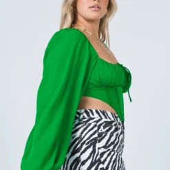 Princess Polly Melanie Long Sleeve Top Green -Modeoryx Sales Store 3 aeb81c8b 21d1 4af8 8755 4df0ba1a8021