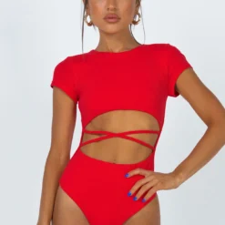 Princess Polly Nicola Bodysuit Red