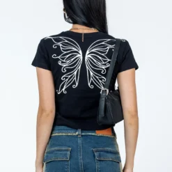 Fairy Wings Shrunken Tee Black -Modeoryx Sales Store 4 modelinfo Natasha us0 ad031894 c451 40e8 9fd9 47b5ebdce806