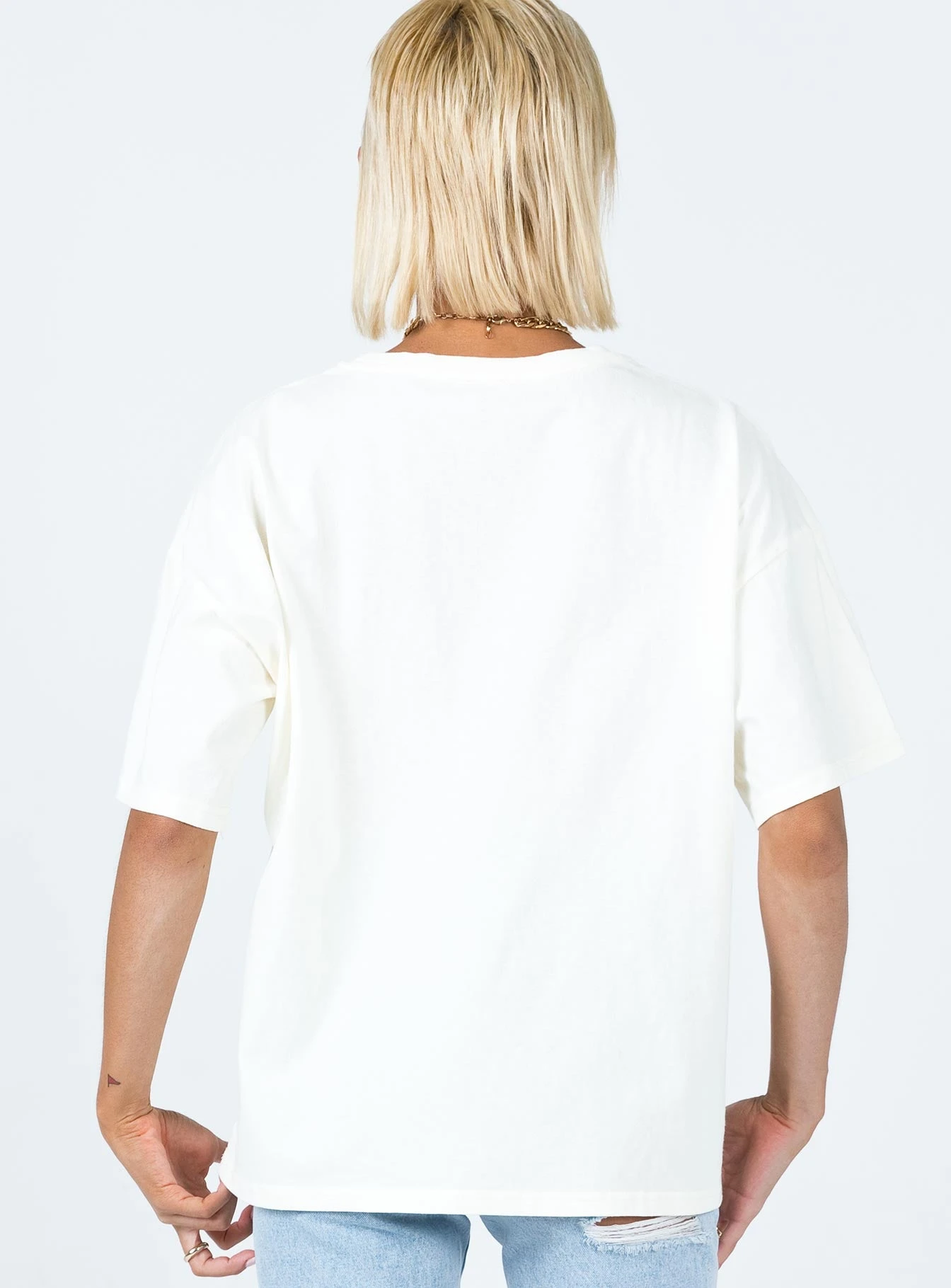 Princess Polly Ride On Oversized Tee White 4 Princess Polly Ride On Oversized Tee White - Image 4