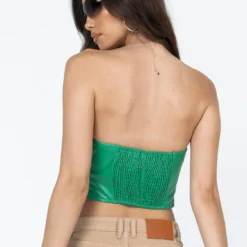 Princess Polly Amaia PU Top Green -Modeoryx Sales Store 4 modelinfo cindy us2 jpg