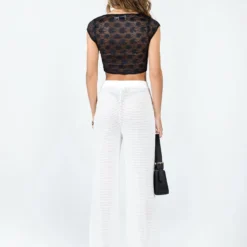 Princess Polly Santa Monica Knit Pants White -Modeoryx Sales Store 4 modelinfo elise us2 d2437603 9f64 4628 9488 e7828421710b
