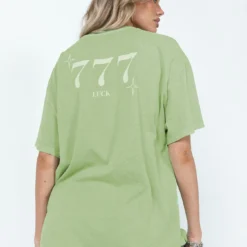 Organic 777 Luck Oversize Tee Green -Modeoryx Sales Store 4 modelinfo elly us2 8d0db488 b0af 4fe7 992b 9dba073a60e1