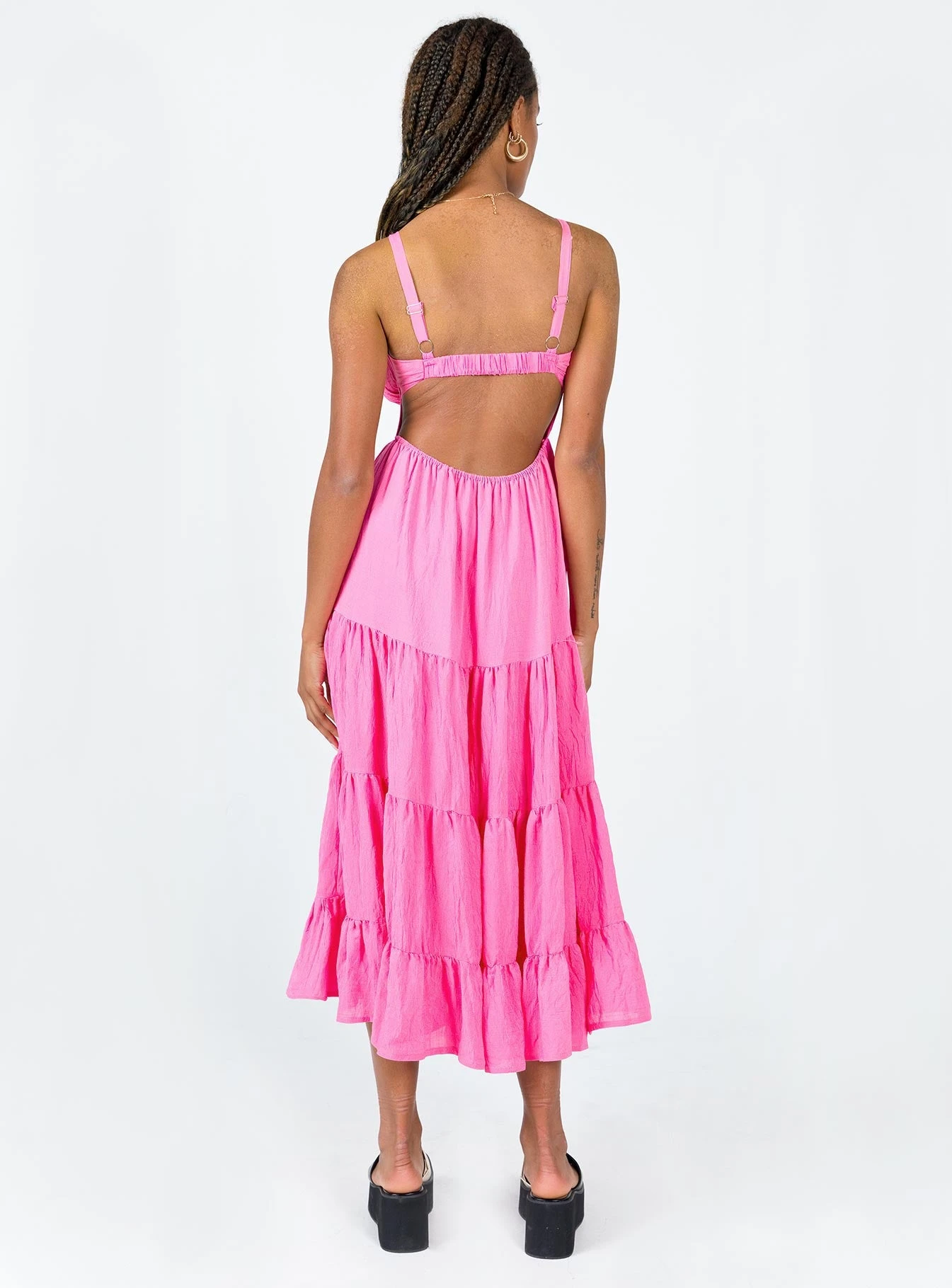 Princess Polly Joella Midi Dress Pink 5 Princess Polly Joella Midi Dress Pink - Image 5
