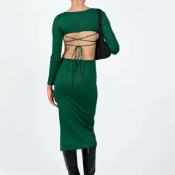 Princess Polly Esplin Long Sleeve Midi Dress Green -Modeoryx Sales Store 4 modelinfo milli us2 8f9e8f1d 20c6 4715 ad89 56aaf3c4e61f