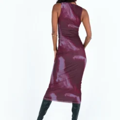 Motel Fayola Dress Mesh Watercolour Wine -Modeoryx Sales Store 4 modelinfo sneha us2 6b578574 a4e0 4abd 9170 843c9f8aee1c
