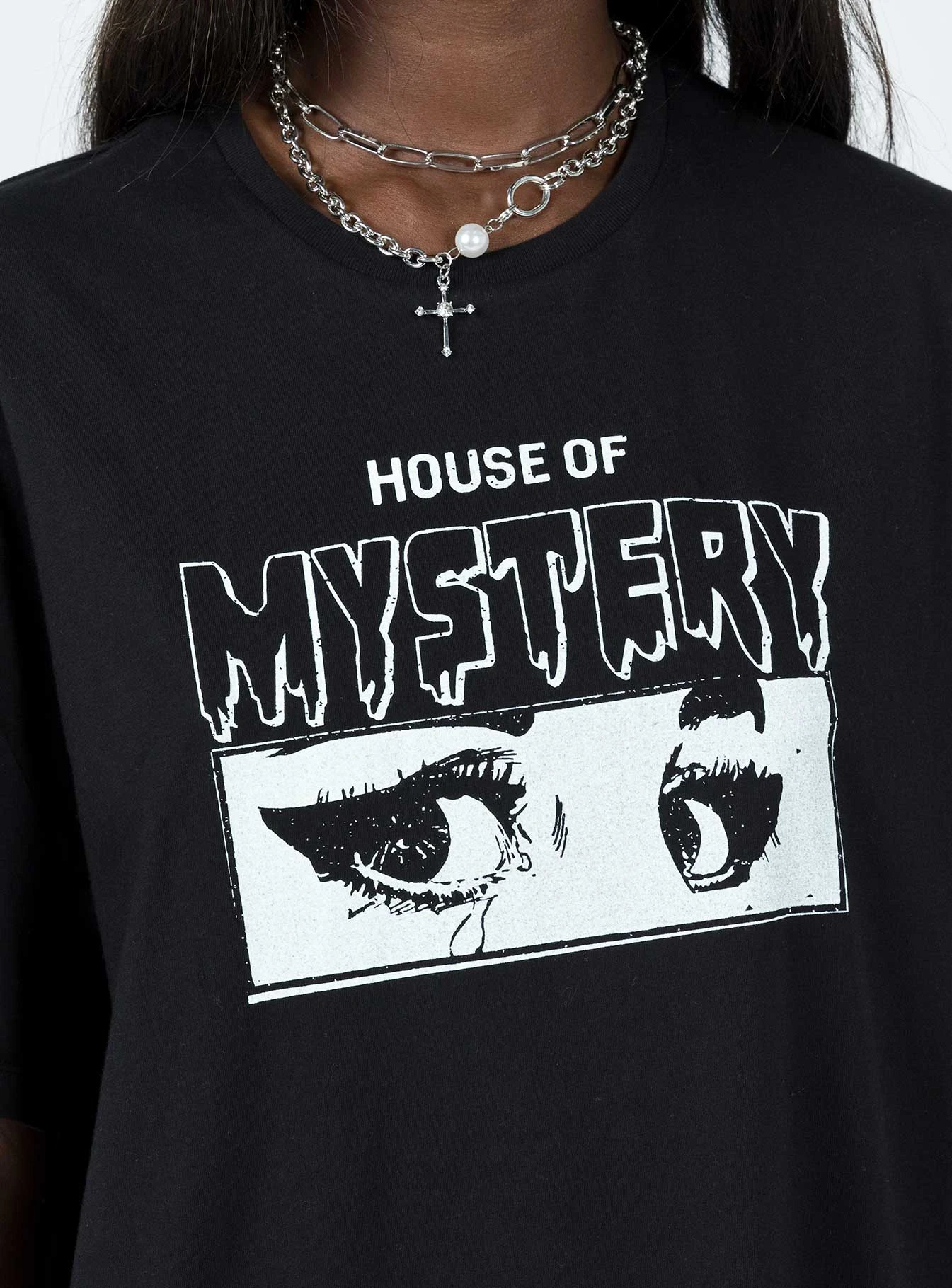 House Of Mystery Oversized Tee Black 6 House Of Mystery Oversized Tee Black - Image 6