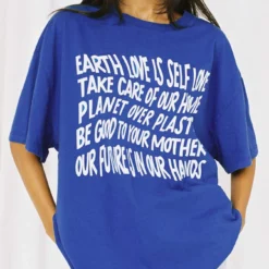 Organic Be Kind Charity Oversized Tee Blue -Modeoryx Sales Store 5 modelinfo camelia us2 26bc68c9 b7a8 40c4 ad8f ffd0031cb8dd
