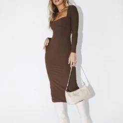 Princess Polly Nolan Midi Dress Brown -Modeoryx Sales Store 5 modelinfo cathlin us2 51c7c0c2 fbd7 41ac 9ed4 3311f9588590