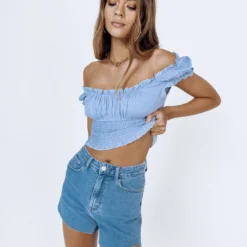 Princess Polly Love Galore Top Blue -Modeoryx Sales Store 5 modelinfo margaret us2 2d405f86 d205 4498 854f 92c50a990f6d