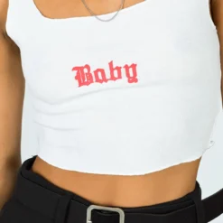 Princess Polly Baby Tank Top White -Modeoryx Sales Store 5 0514a688 c41f 473b b718 255f9751e3be