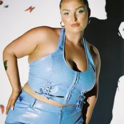 High Vibrations PU Top Blue Curve