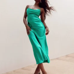 Princess Polly Giselle Midi Dress Green