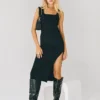Princess Polly Alya Midi Dress Black