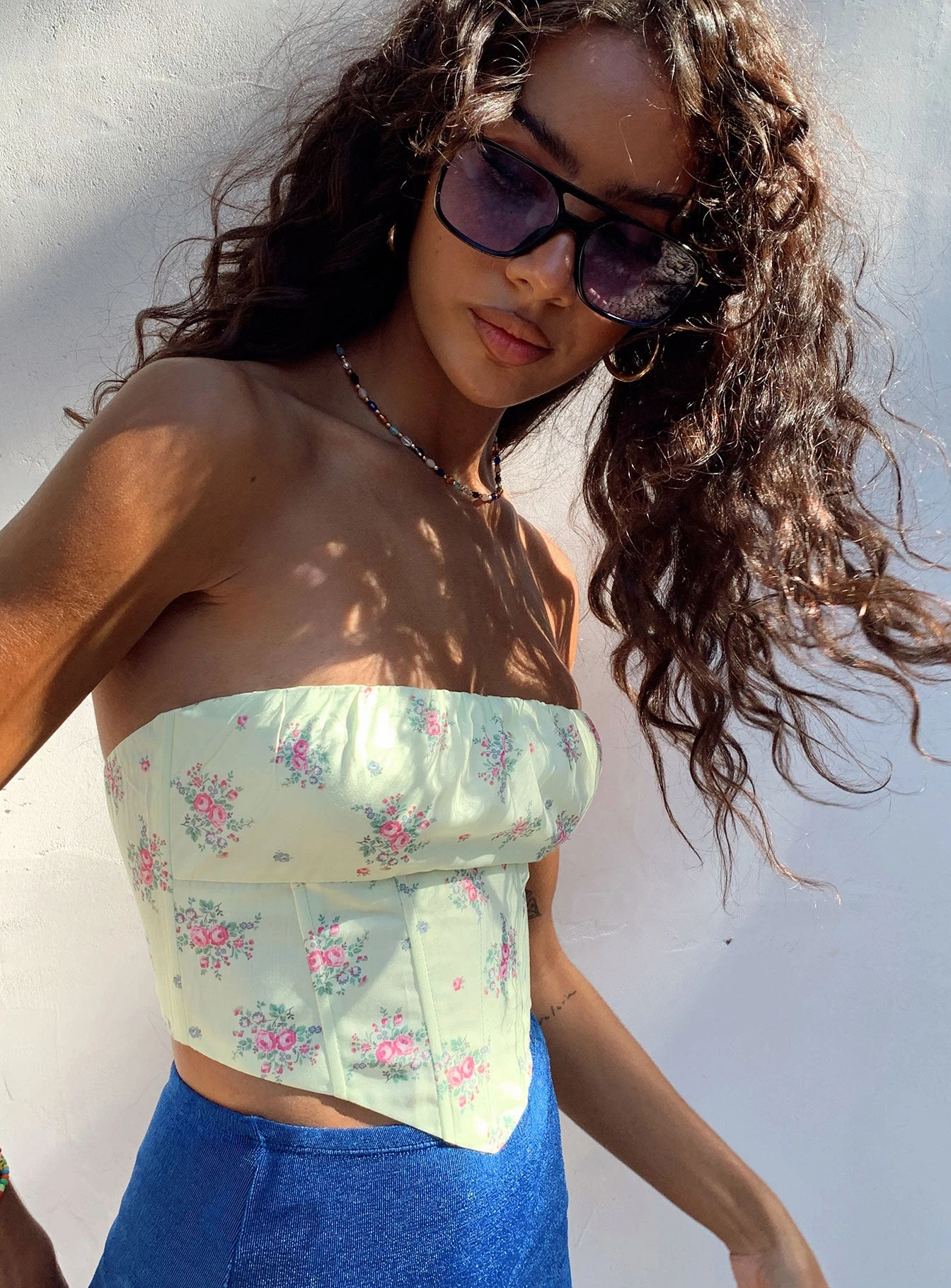 Princess Polly Ivy Bustier Yellow Floral 1 Princess Polly Ivy Bustier Yellow Floral