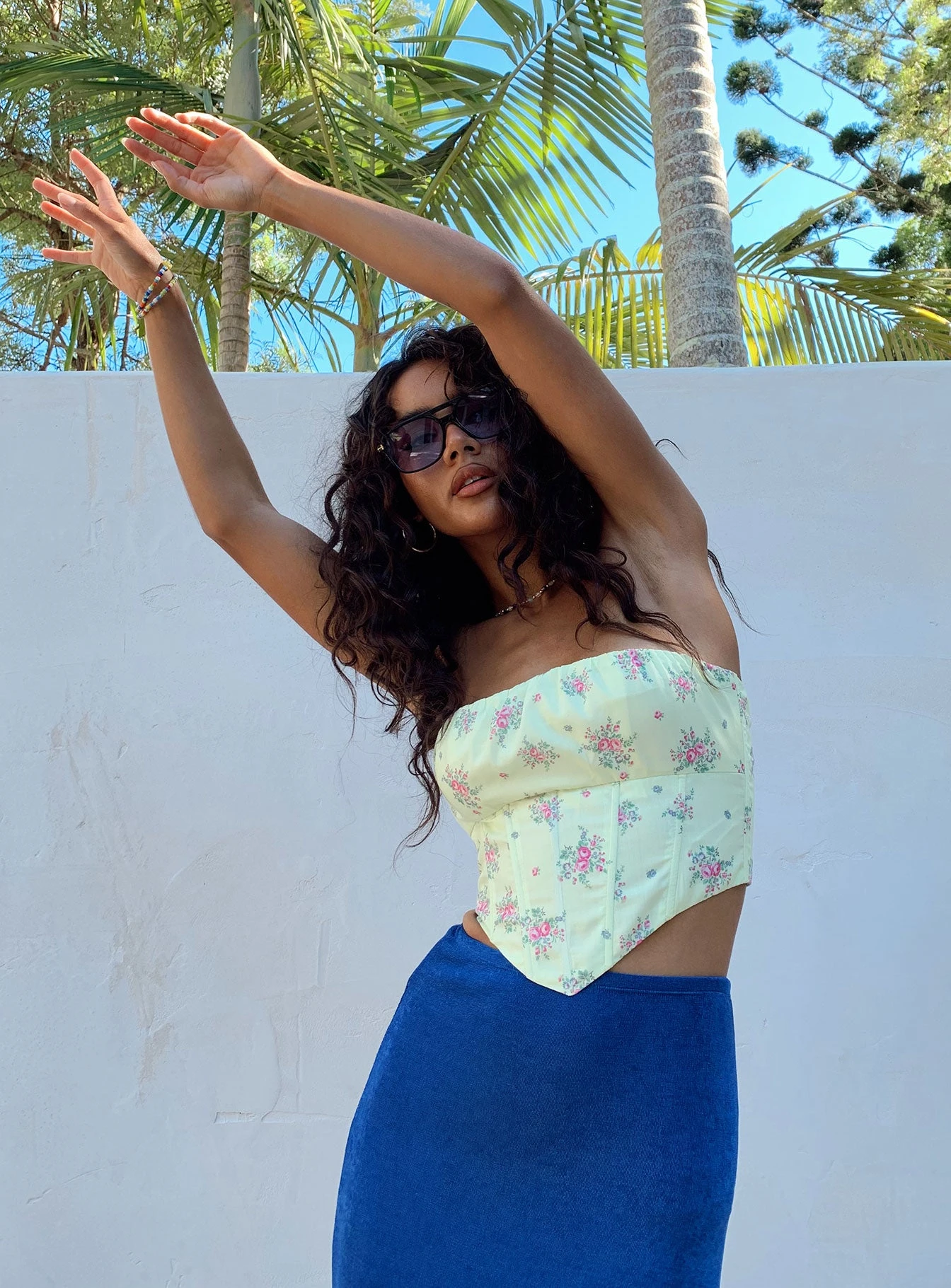 Princess Polly Ivy Bustier Yellow Floral 7 Princess Polly Ivy Bustier Yellow Floral - Image 7